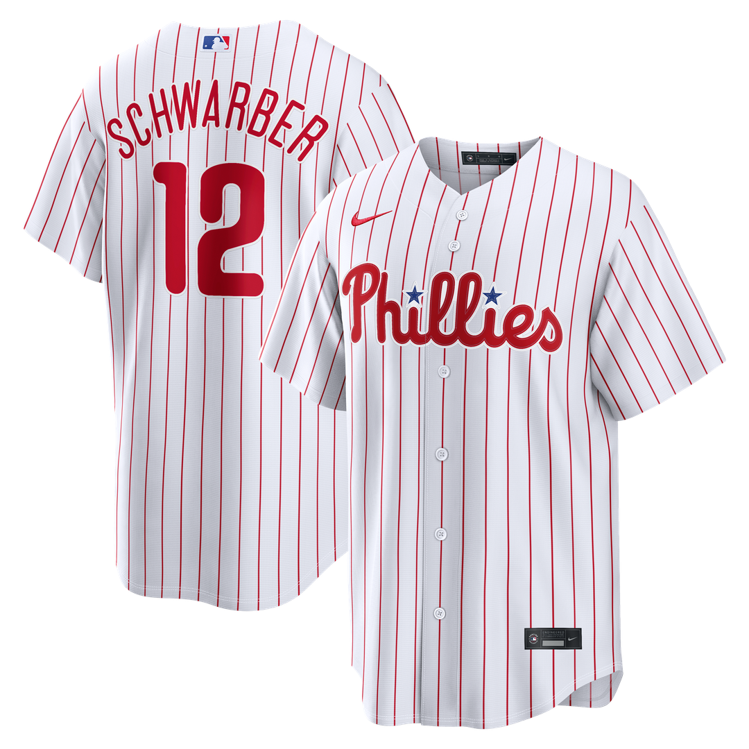 Philadelphia Phillies Kyle Schwarber White Home Replica Baseball Jersey