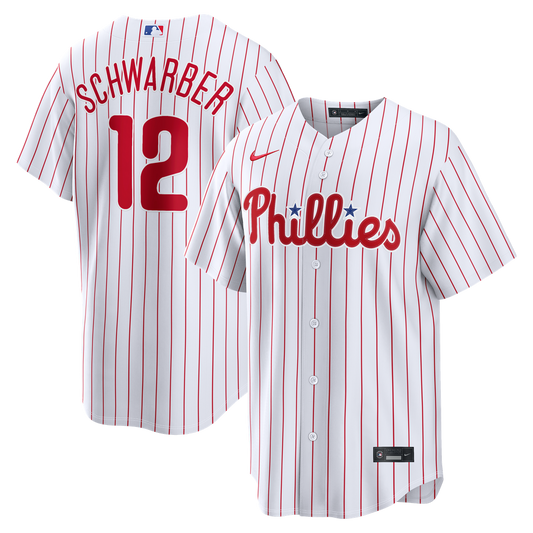 Philadelphia Phillies Kyle Schwarber White Home Replica Baseball Jersey