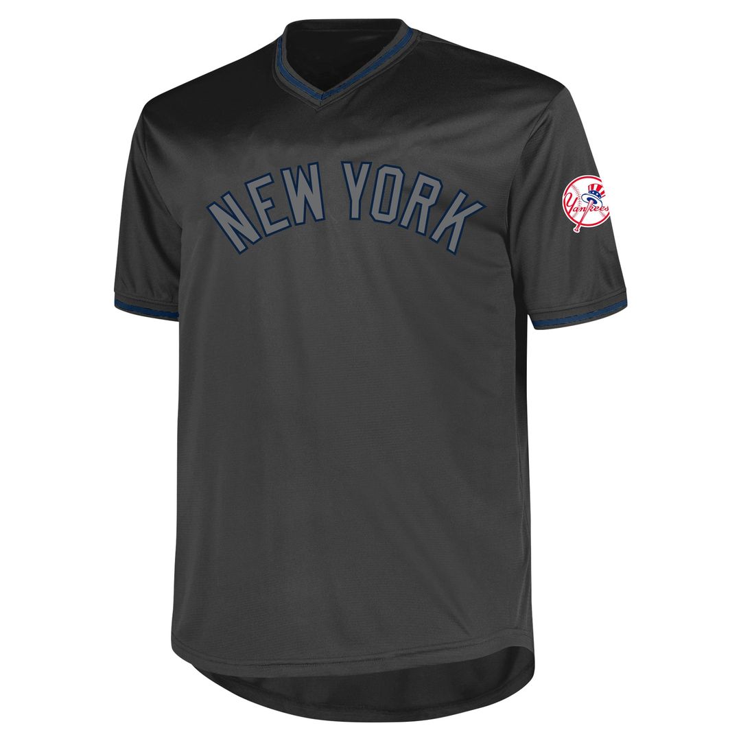 New York Yankees Profile Charcoal Big & Tall Pop Fashion Baseball Jersey | MLB Baseball Jersey