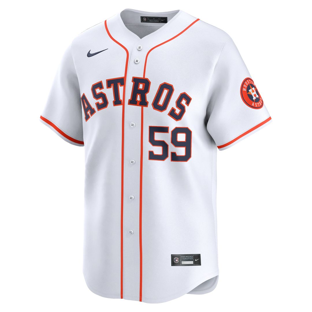 Houston Astros Framber Valdez White Home Limited Baseball Jersey | MLB Baseball Jersey