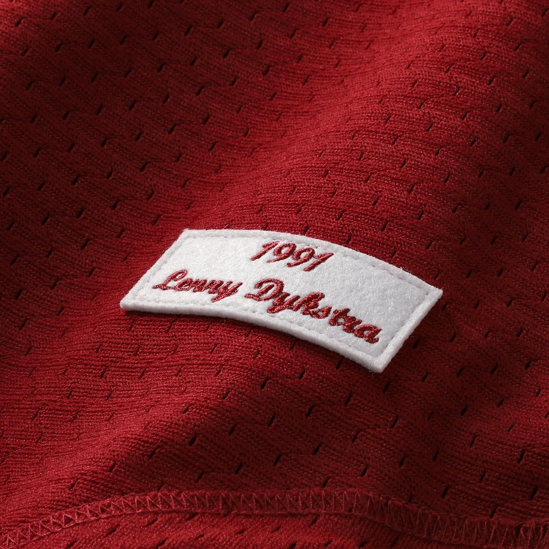 Philadelphia Phillies Lenny Dykstra Scarlet Authentic Batting Practice Baseball Jersey | MLB Baseball Jersey