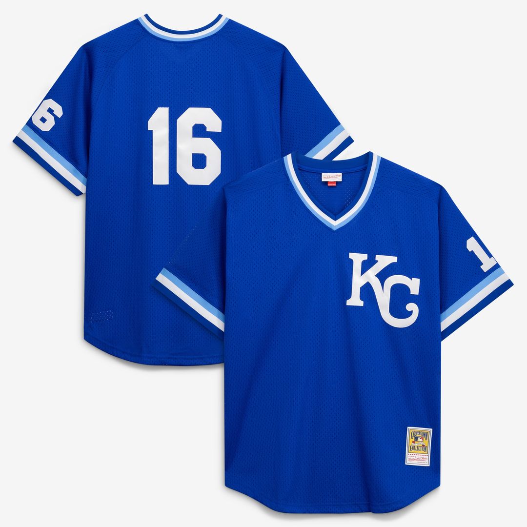 Kansas City Royals Bo Jackson Royal Cooperstown Collection Big & Tall Mesh Batting Practice Baseball Jersey