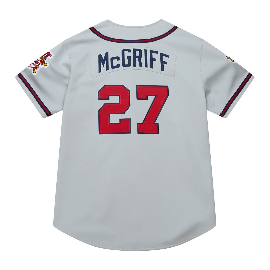 Atlanta Braves Fred McGriff Gray 1995 Throwback Authentic Baseball Jersey | MLB Baseball Jersey