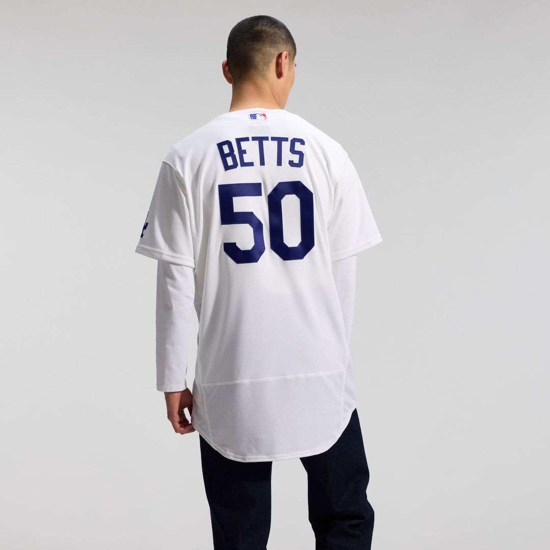 Los Angeles Dodgers Mookie Betts White Home Authentic Baseball Jersey | MLB Baseball Jersey