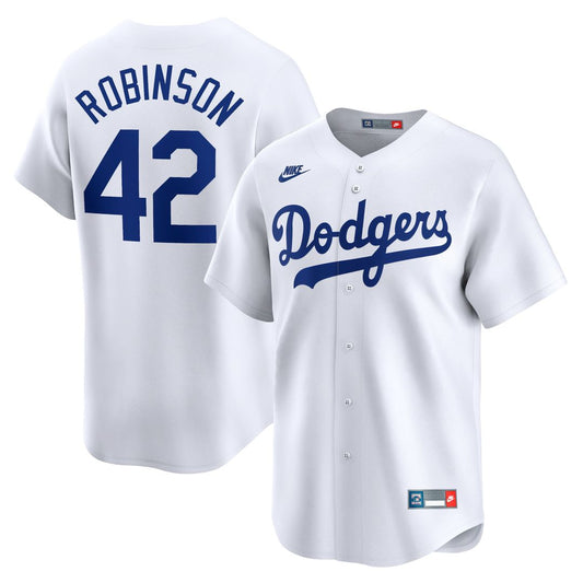 Brooklyn Dodgers Jackie Robinson White Throwback Cooperstown Collection Limited Baseball Jersey