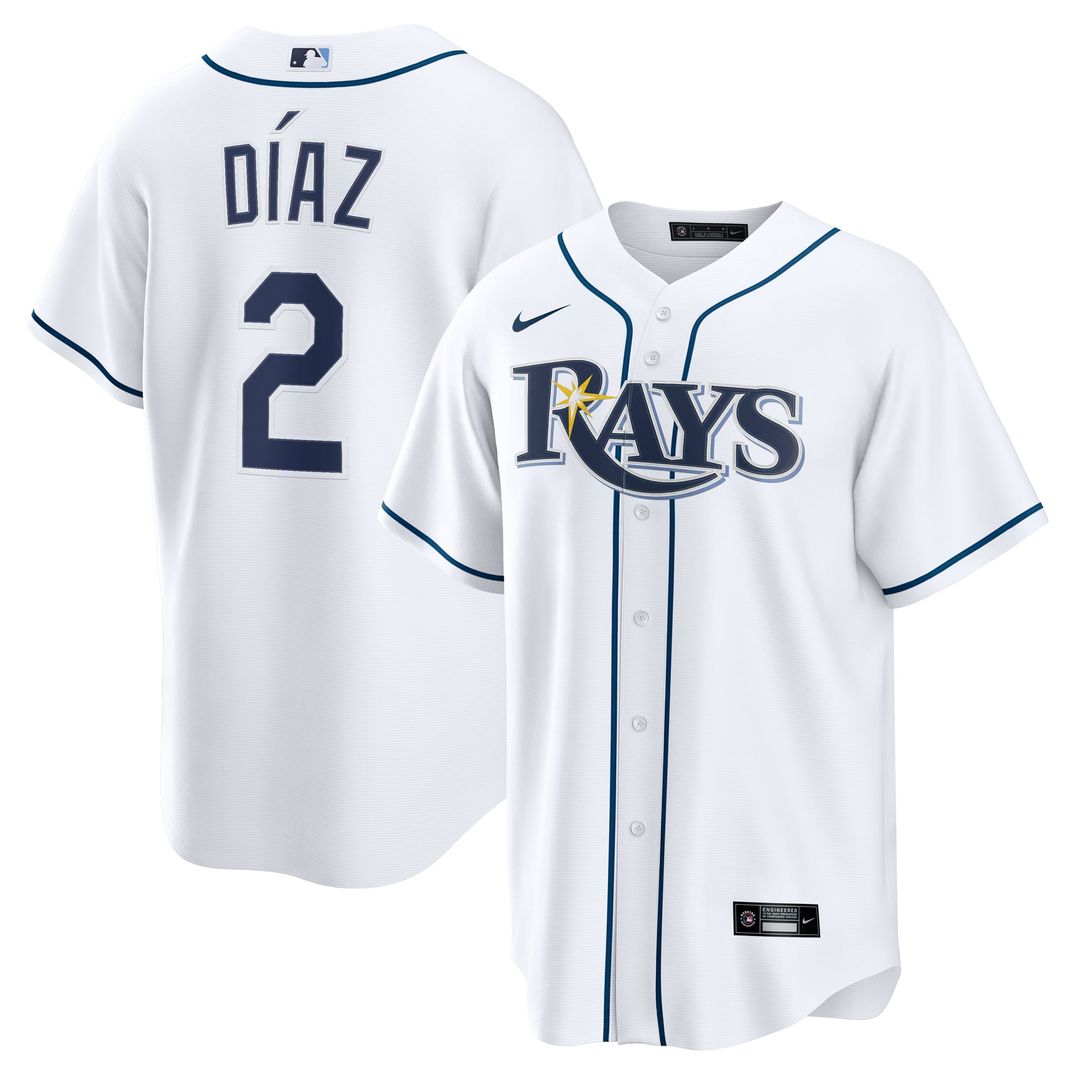 Tampa Bay Rays Yandy Díaz White Home Replica Baseball Jersey