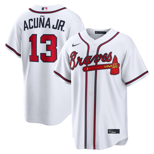Atlanta Braves Ronald Acuña Jr. White Home Replica Baseball Jersey