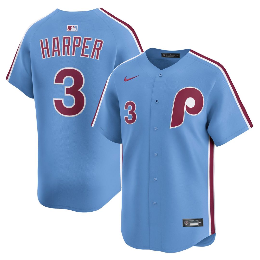 Philadelphia Phillies Bryce Harper Light Blue Alternate Limited Baseball Jersey | MLB Baseball Jersey