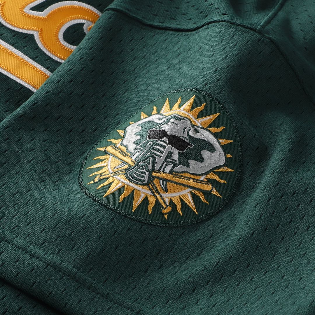 Athletics Rickey Henderson Green Authentic Batting Practice Baseball Jersey | MLB Baseball Jersey