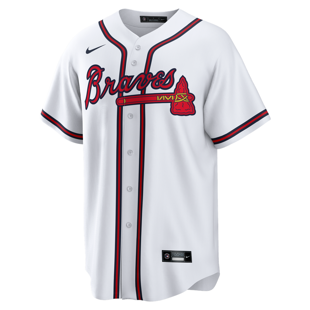 Atlanta Braves Chipper Jones White Home Retired Player Replica Baseball Jersey | MLB Baseball Jersey