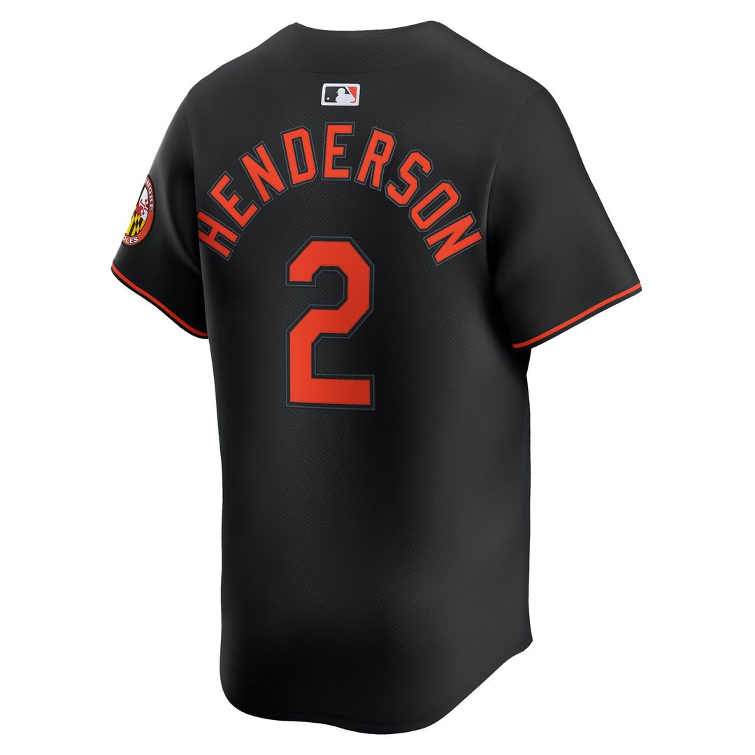 Baltimore Orioles Gunnar Henderson Black Alternate Limited Baseball Jersey | MLB Baseball Jersey