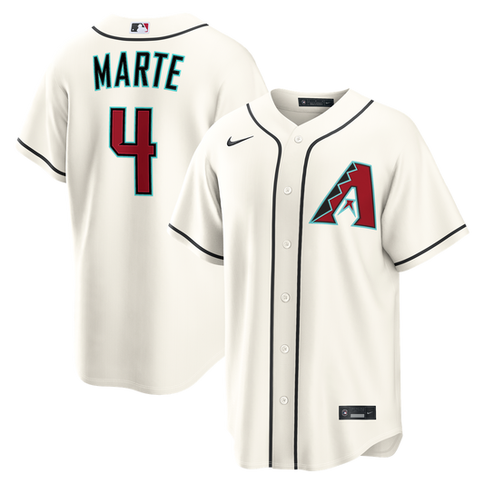 Arizona Diamondbacks Ketel Marte Cream Home Replica Baseball Jersey