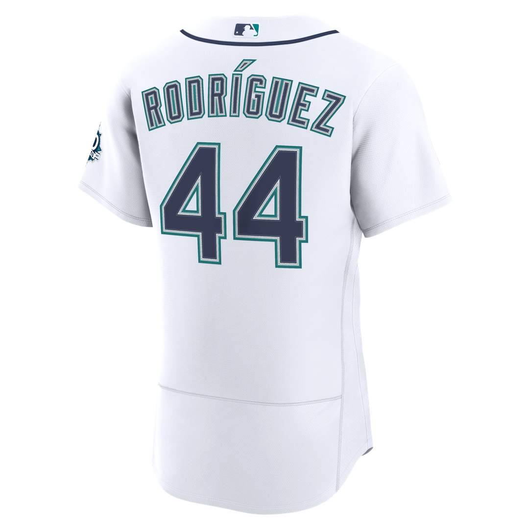 Seattle Mariners Julio Rodriguez White Home 50th Season Authentic Baseball Jersey | MLB Baseball Jersey