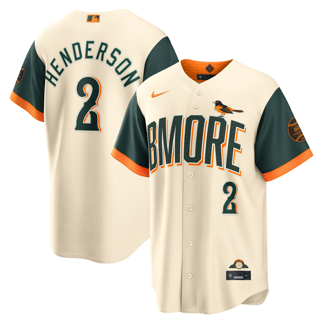 Baltimore Orioles Gunnar Henderson Cream 2026 City Connect Stadium Baseball Jersey