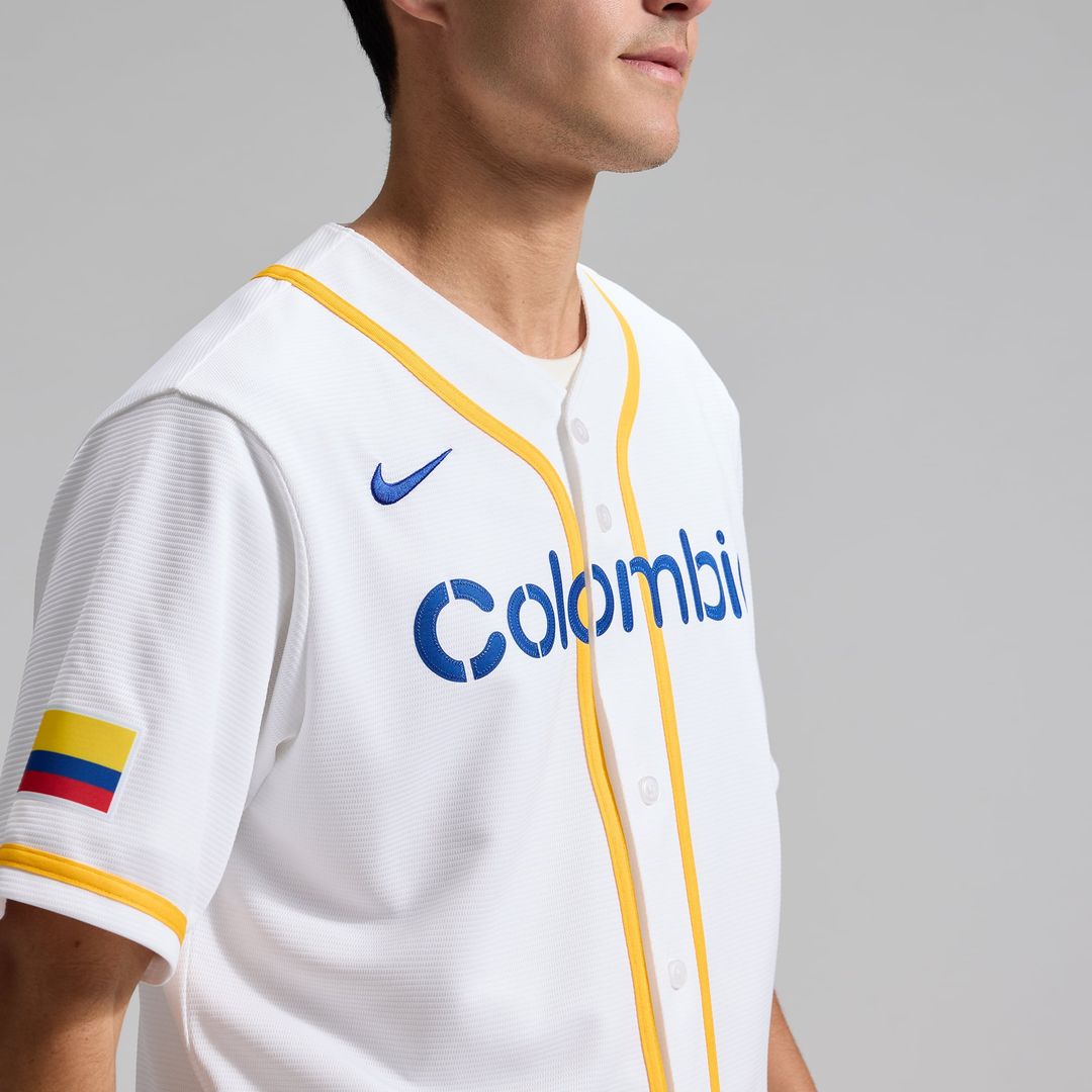 Colombia Baseball White 2026 World Baseball Classic Home Stadium Baseball Jersey | MLB Baseball Jersey