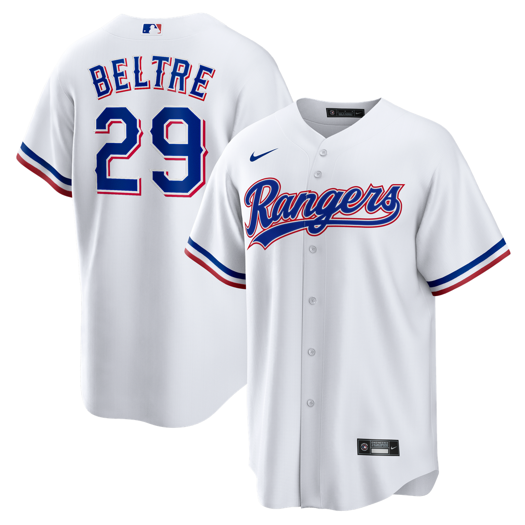 Texas Rangers Adrian Beltre White Home Retired Player Replica Baseball Jersey