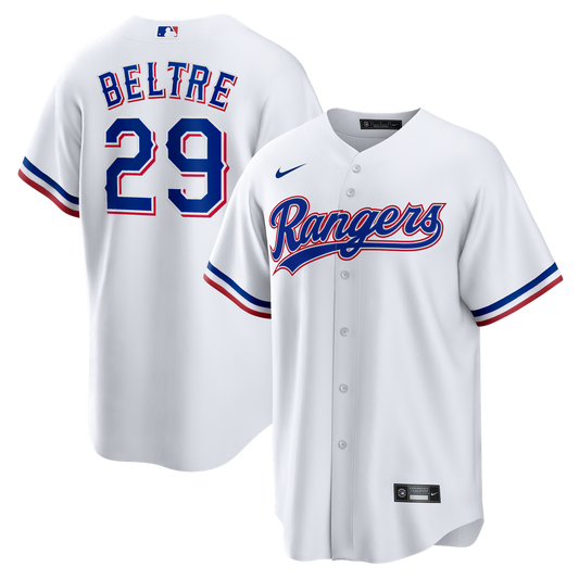 Texas Rangers Adrian Beltre White Home Retired Player Replica Baseball Jersey