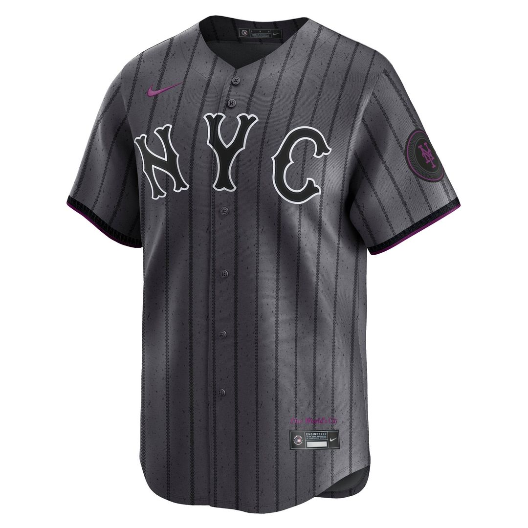 New York Mets Francisco Lindor Gray City Connect Limited Baseball Jersey | MLB Baseball Jersey