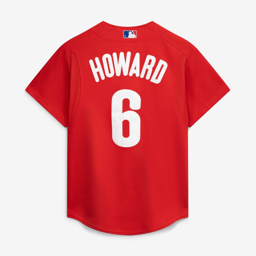 Philadelphia Phillies Ryan Howard Red Cooperstown Collection Batting Practice Baseball Jersey | MLB Baseball Jersey