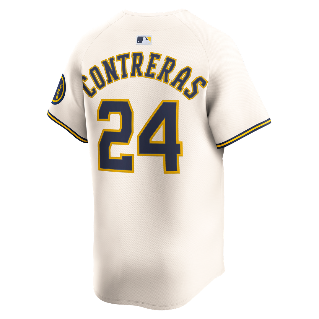 Milwaukee Brewers William Contreras Cream Home Limited Baseball Jersey | MLB Baseball Jersey