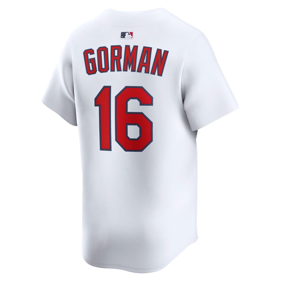 St. Louis Cardinals Nolan Gorman White Home Limited Baseball Jersey | MLB Baseball Jersey