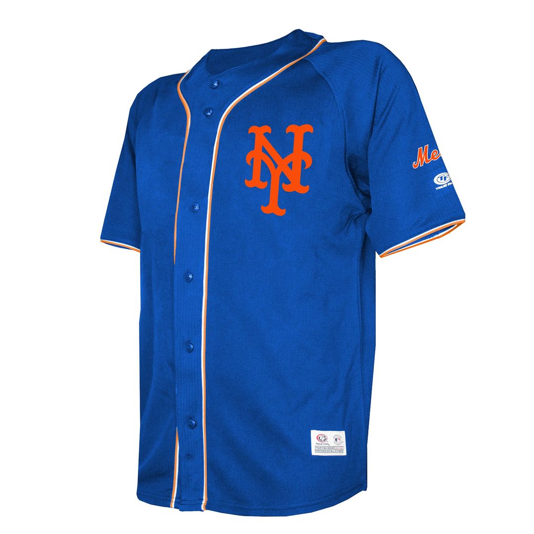 New York Mets Stitches Royal Team Color Full-Button Fashion Baseball Jersey | MLB Baseball Jersey