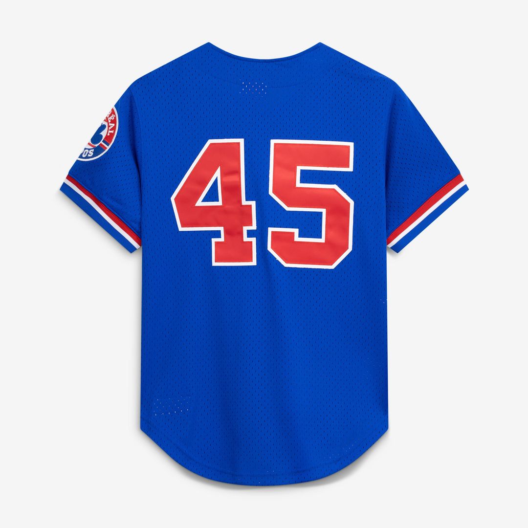 Montreal Expos Pedro Martinez Blue Cooperstown Collection Mesh Batting Practice Button-Up Baseball Jersey | MLB Baseball Jersey