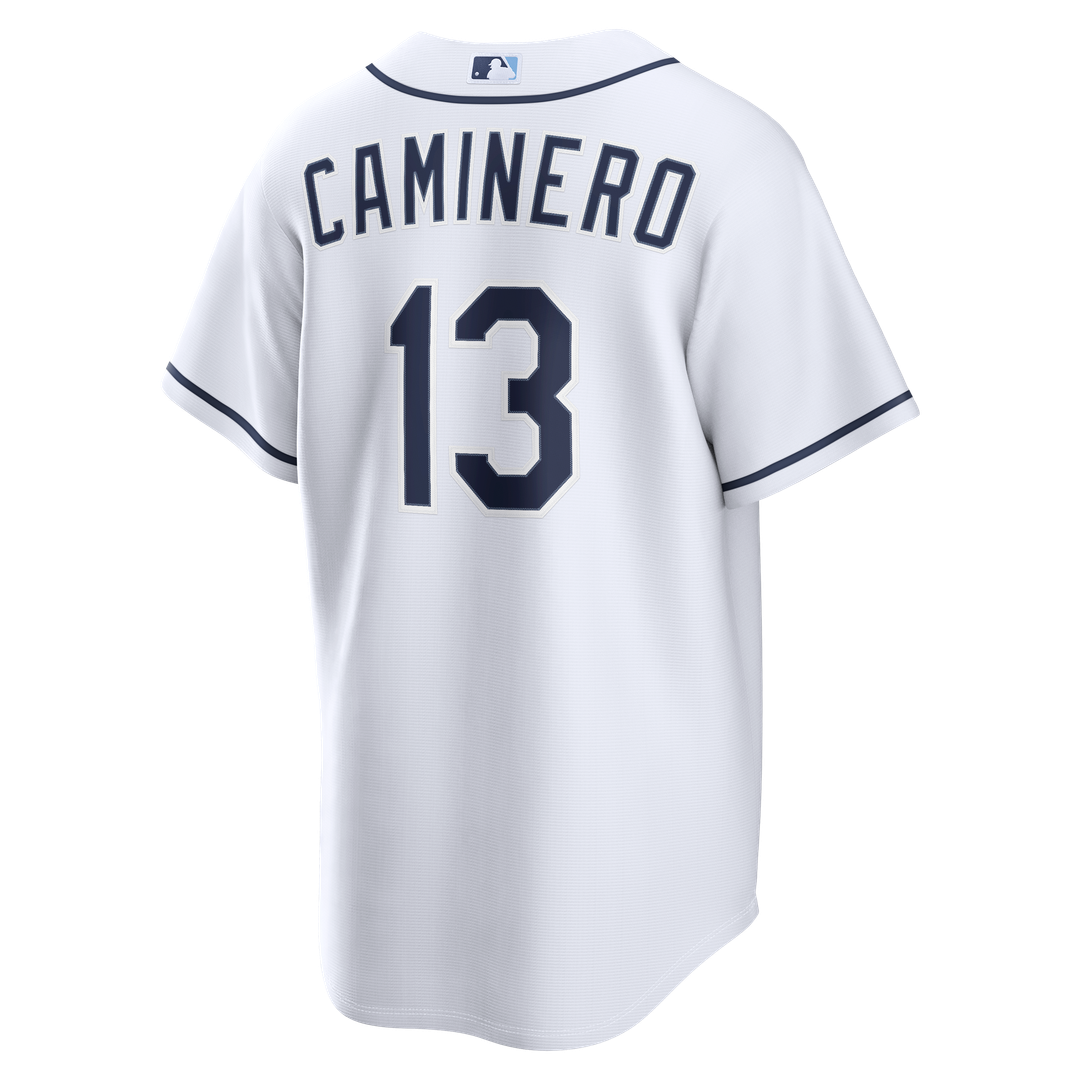 Tampa Bay Rays Junior Caminero White Home Replica Baseball Jersey | MLB Baseball Jersey