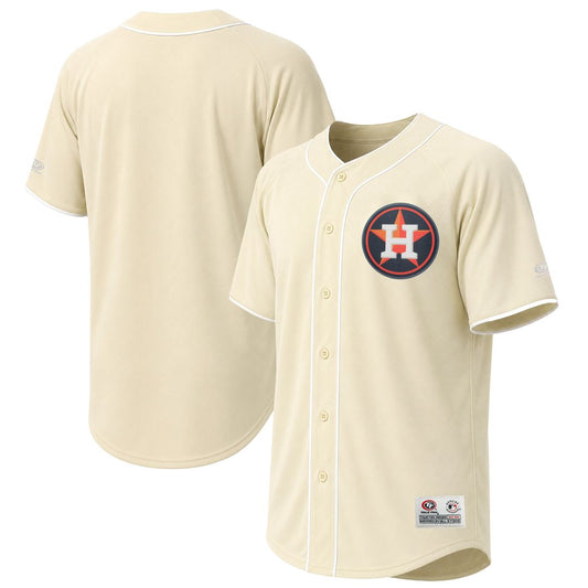 Houston Astros Stitches Cream Fashion Baseball Jersey