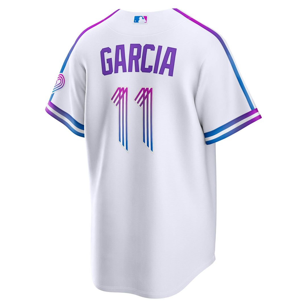 Kansas City Royals Maikel Garcia White 2026 City Connect Stadium Baseball Jersey | MLB Baseball Jersey