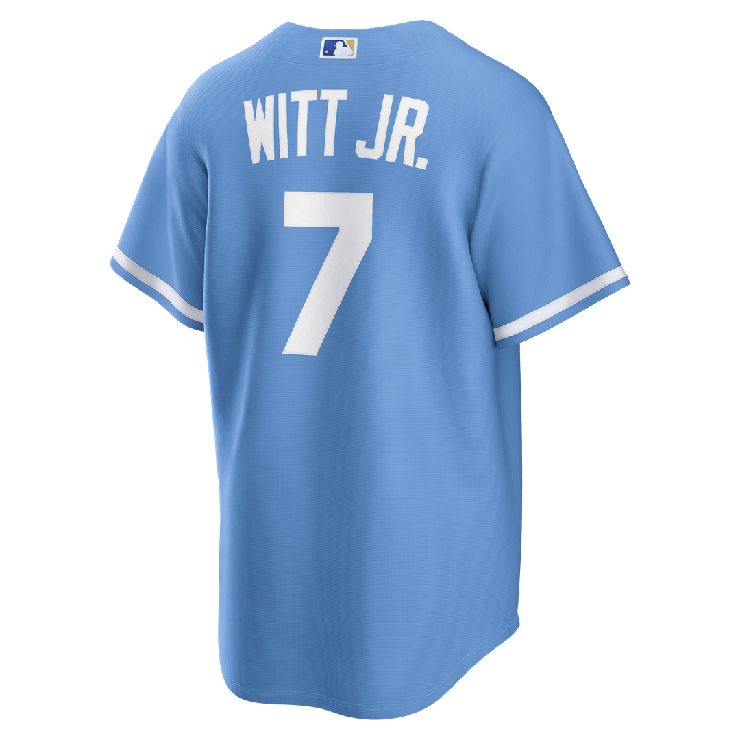 Kansas City Royals Bobby Witt Jr. Light Blue Alternate Replica Baseball Jersey | MLB Baseball Jersey