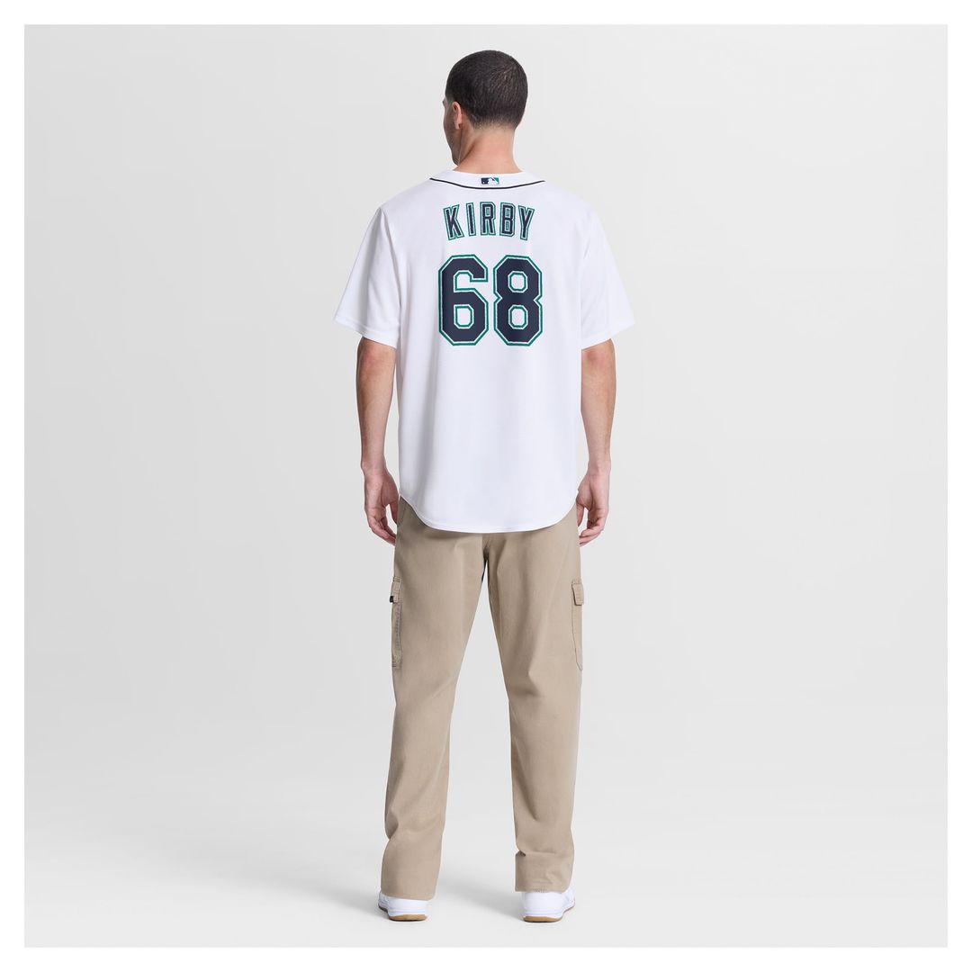 Seattle Mariners George Kirby White Home Replica Baseball Jersey | MLB Baseball Jersey