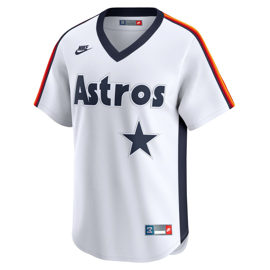 Houston Astros Nolan Ryan White Throwback Cooperstown Collection Limited Baseball Jersey | MLB Baseball Jersey