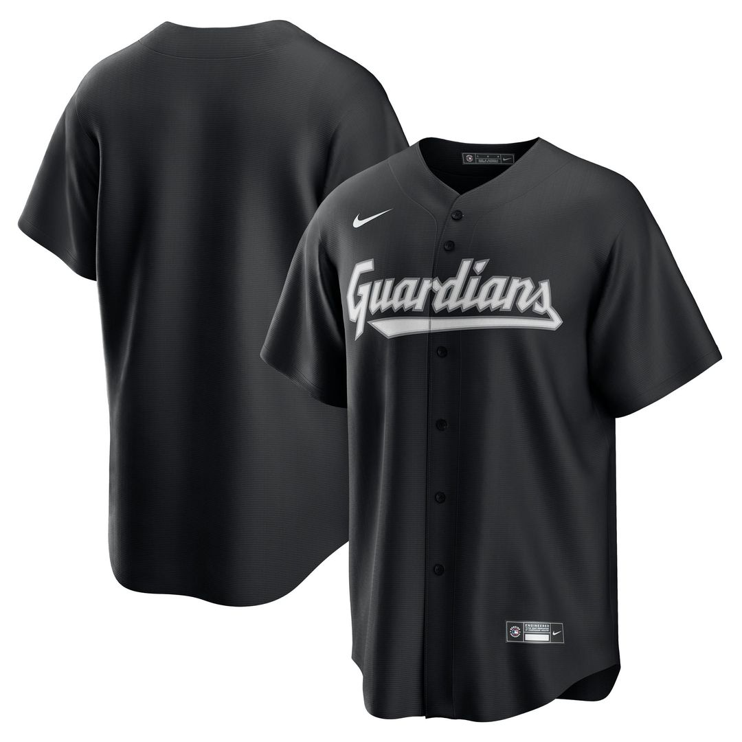 Cleveland Guardians Black Replica Baseball Jersey