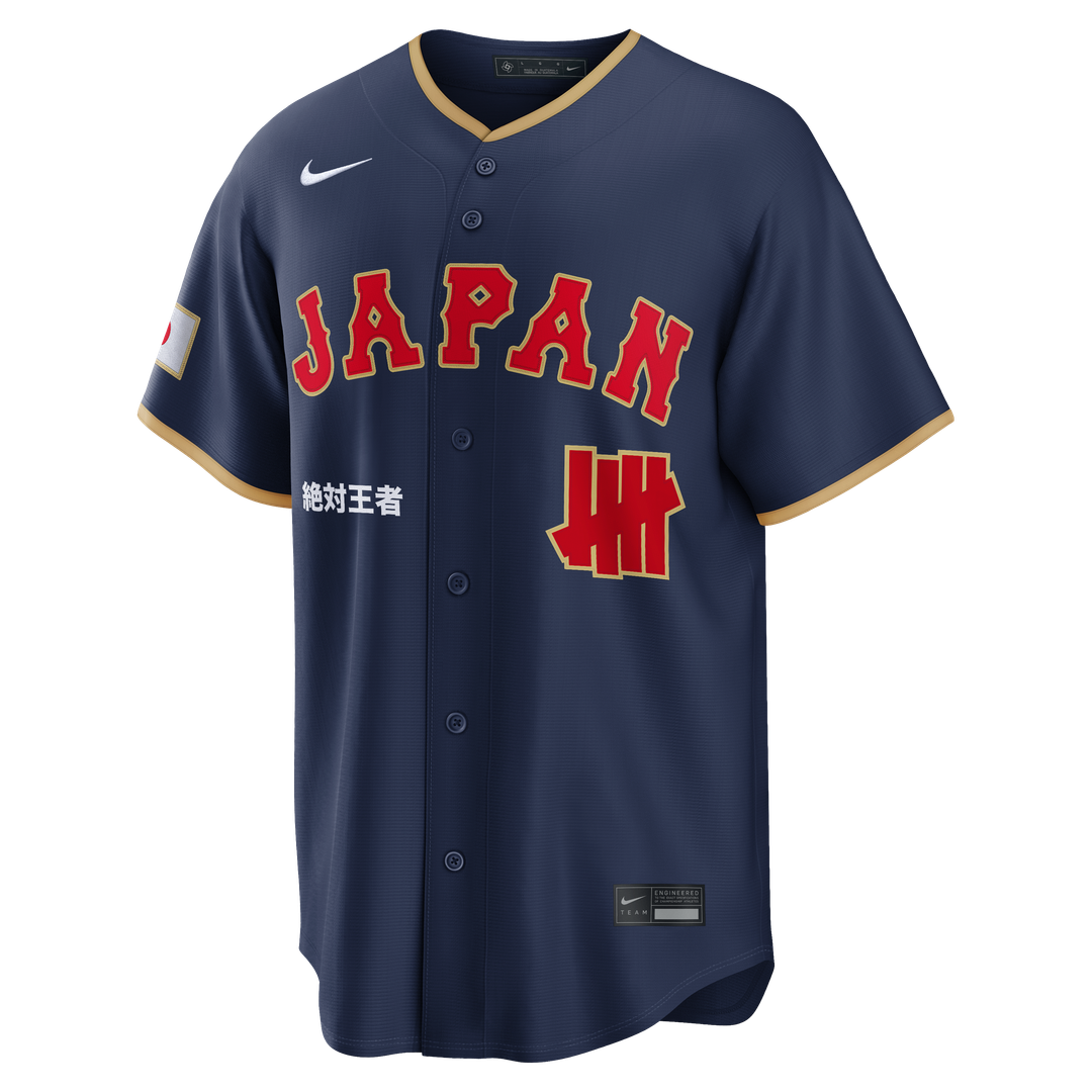 Japan Baseball x Undefeated Navy 2026 World Baseball Classic Stadium Baseball Jersey | MLB Baseball Jersey