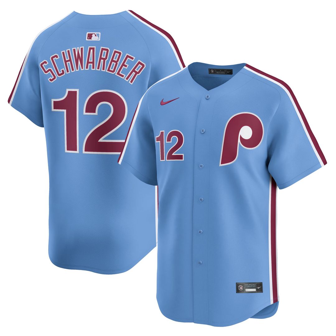 Philadelphia Phillies Kyle Schwarber White Home Limited Baseball Jersey | MLB Baseball Jersey