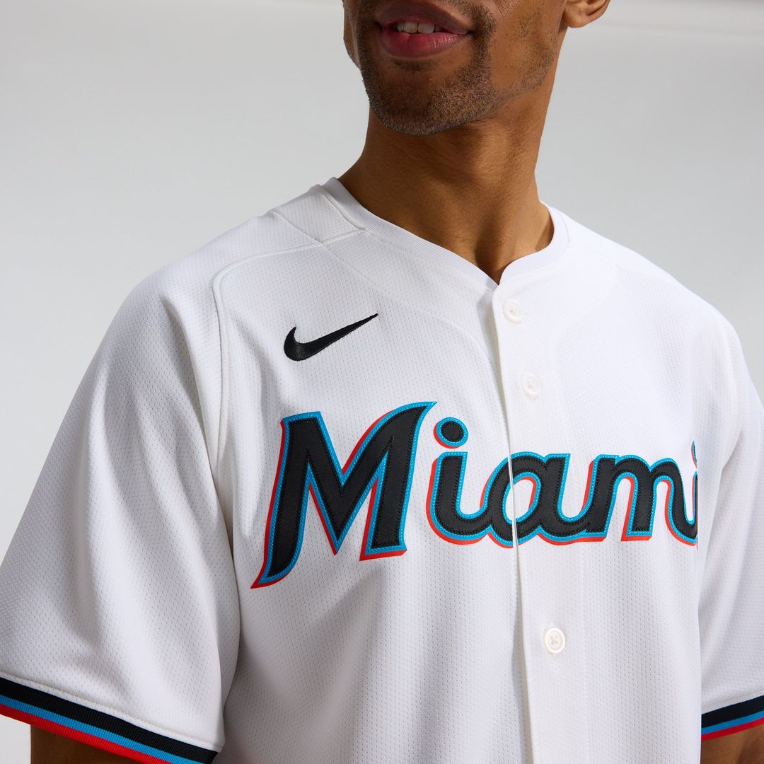 Miami Marlins White Home Limited Baseball Jersey | MLB Baseball Jersey