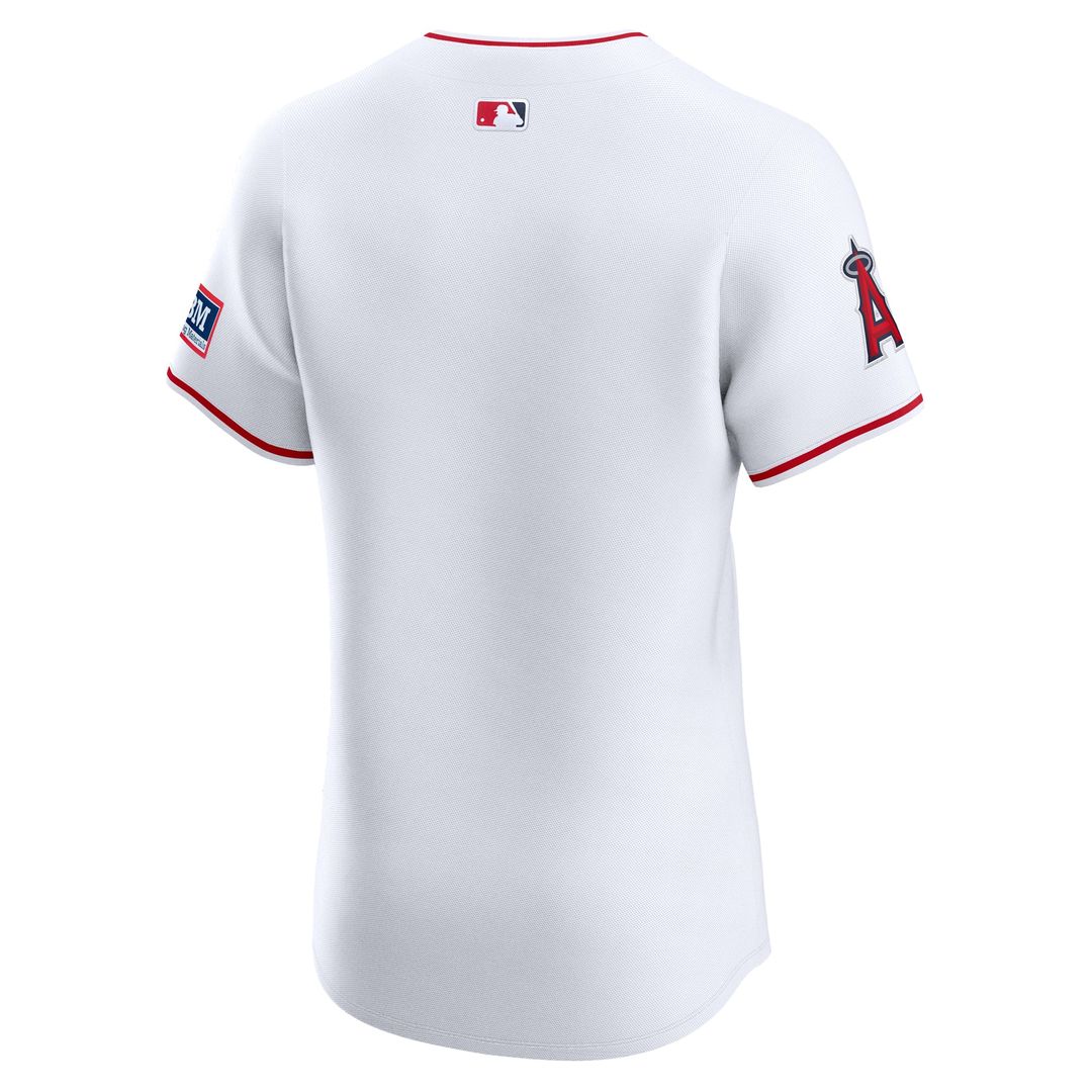 Los Angeles Angels White Home Elite Patch Baseball Jersey | MLB Baseball Jersey