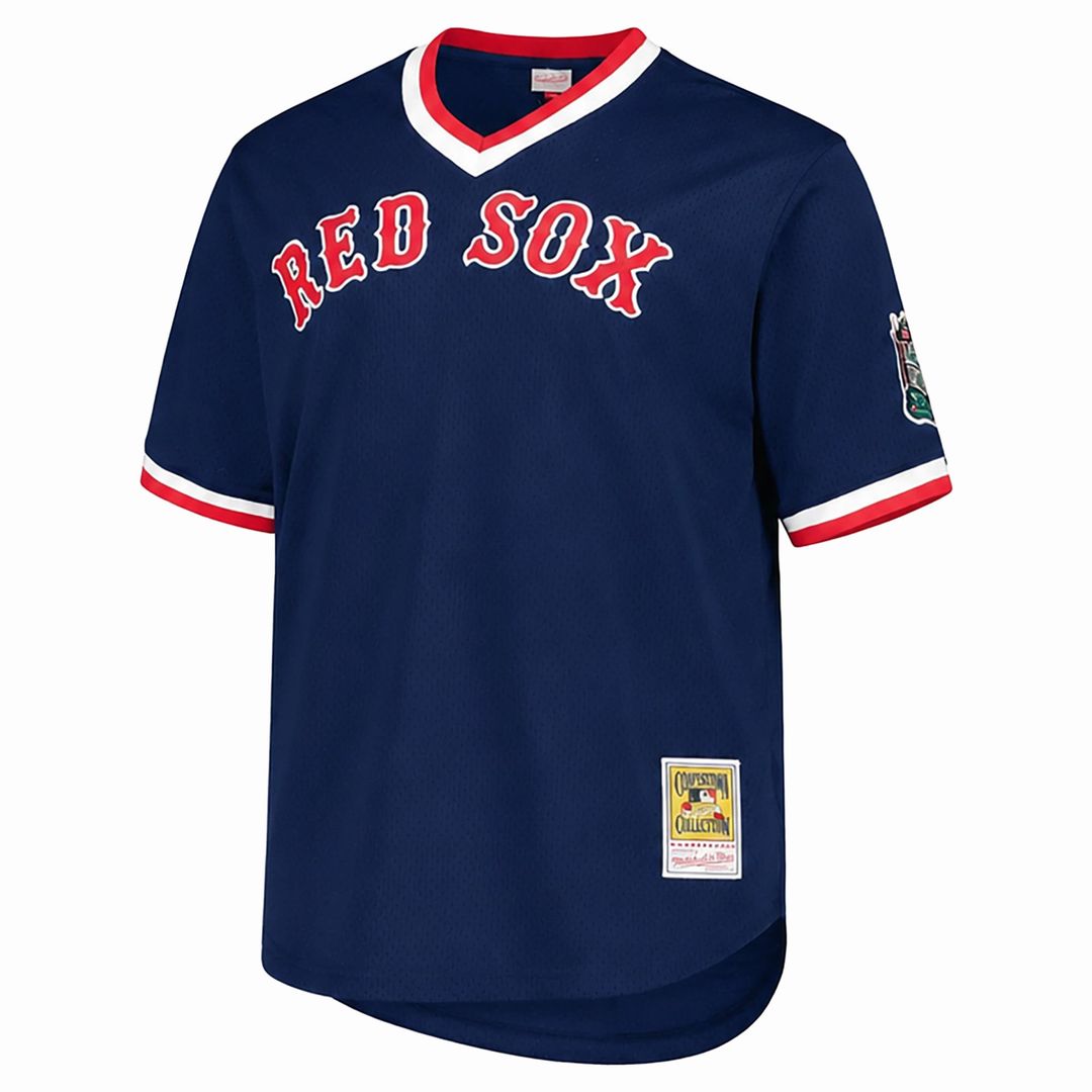 Boston Red Sox Pedro Martinez Navy Big & Tall Cooperstown Mesh Batting Practice Baseball Jersey | MLB Baseball Jersey