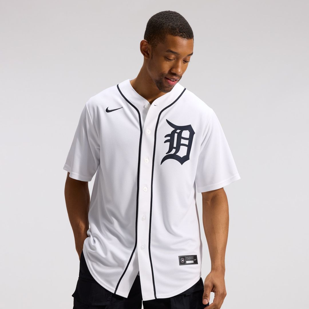 Detroit Tigers White Home Replica Baseball Jersey