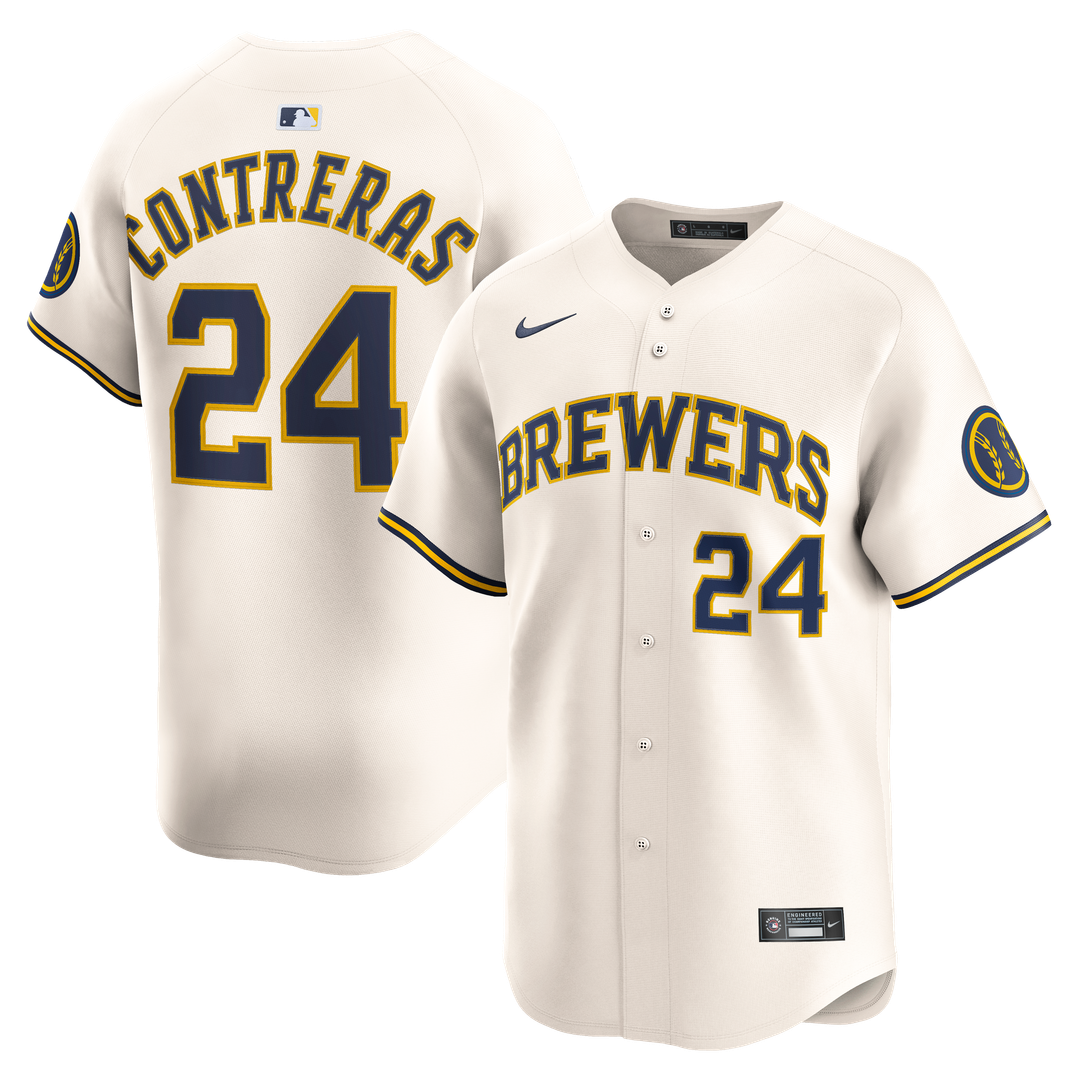 Milwaukee Brewers William Contreras Cream Home Limited Baseball Jersey