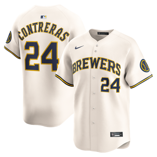 Milwaukee Brewers William Contreras Cream Home Limited Baseball Jersey