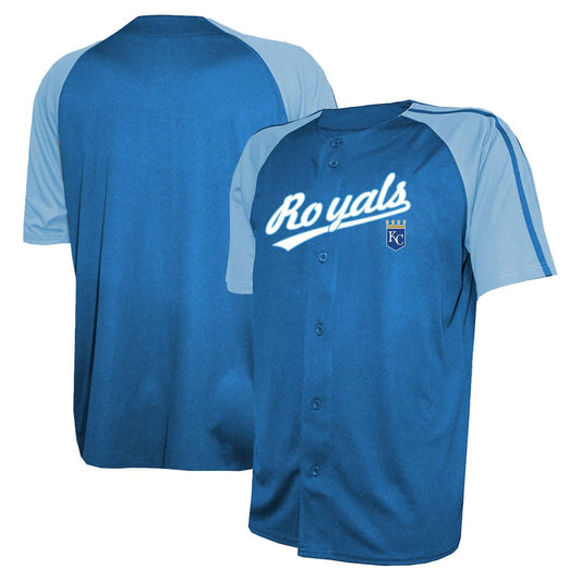 Kansas City Royals Stitches Royal Team Raglan Baseball Jersey