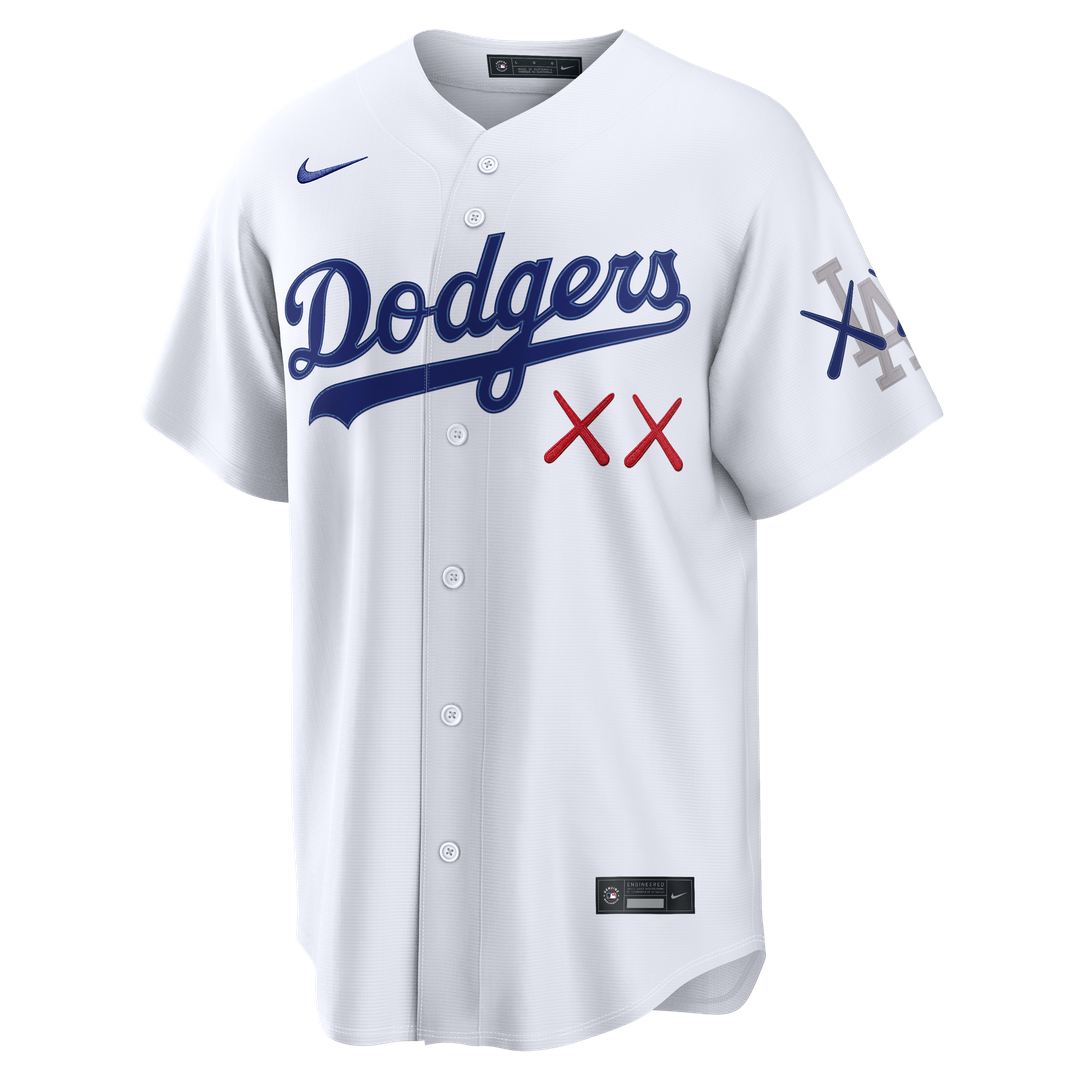 Los Angeles Dodgers x KAWS White Stadium Baseball Jersey | MLB Baseball Jersey