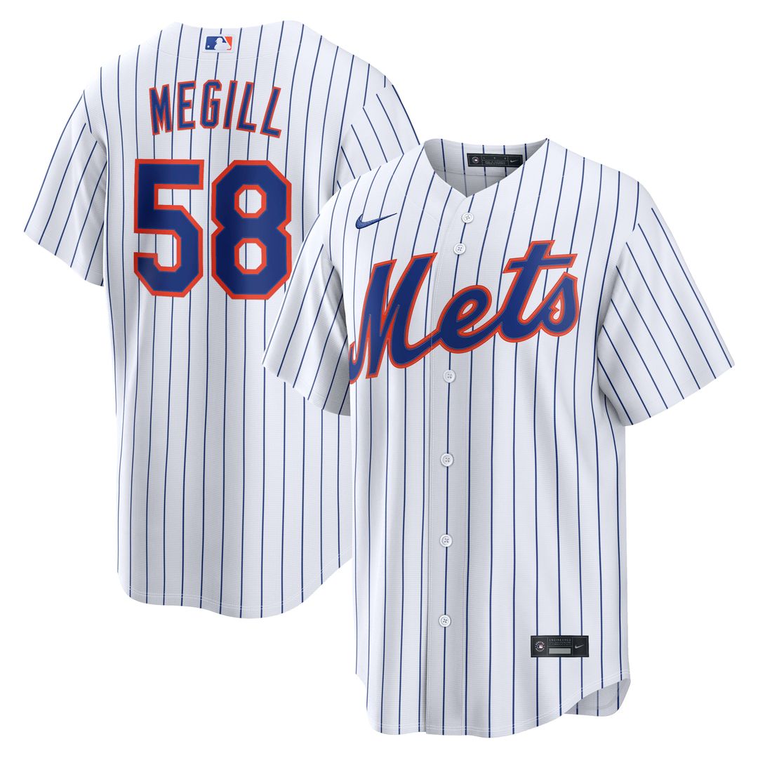 New York Mets Tylor Megill White Home Replica Baseball Jersey