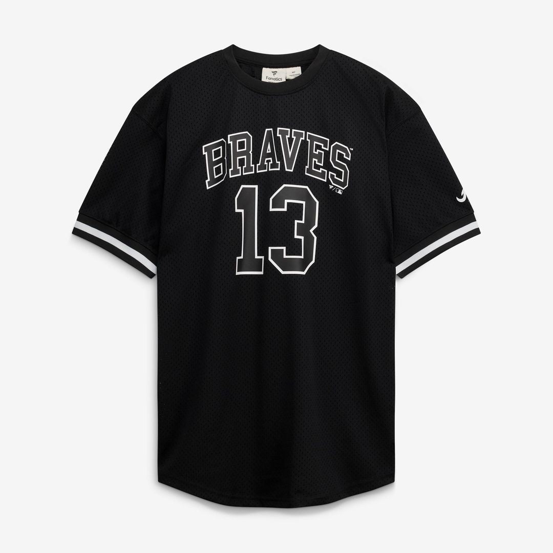 Atlanta Braves Ronald Acuña Jr. Black/White Big & Tall Heavyweight Mesh Baseball Jersey | MLB Baseball Jersey