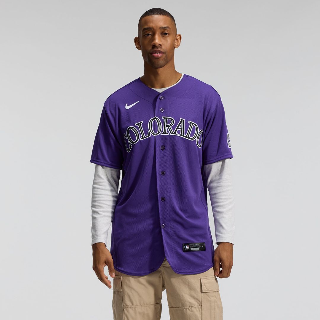 Colorado Rockies Purple Alternate Authentic Baseball Jersey