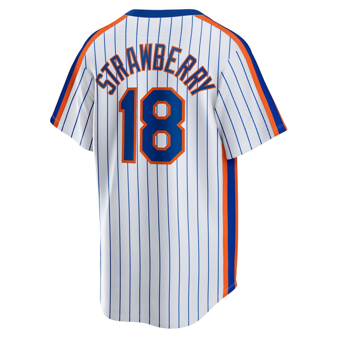 New York Mets Darryl Strawberry White Home Cooperstown Collection Baseball Jersey | MLB Baseball Jersey