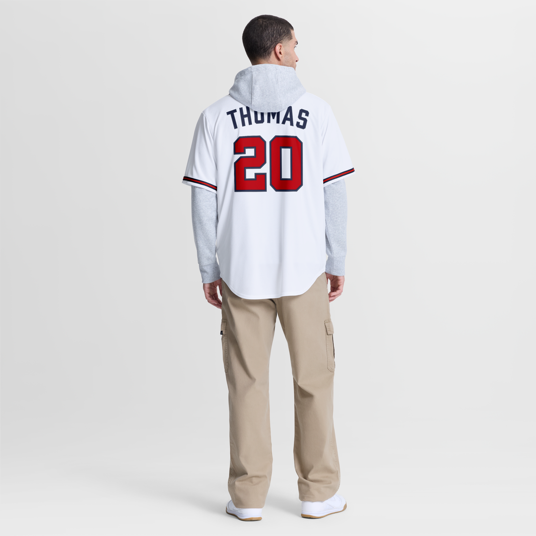 Atlanta Braves Lane Thomas White Home Replica Baseball Jersey | MLB Baseball Jersey
