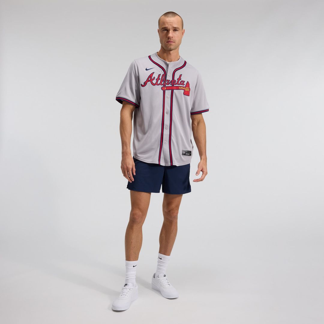 Atlanta Braves Ozzie Albies Gray Road Limited Baseball Jersey | MLB Baseball Jersey